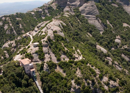 Vista aèria del Funicular de Sant Joan / 