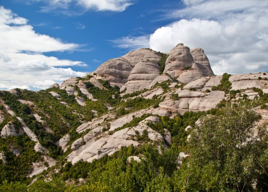 Vista d´una part de la muntanya de Montserrat